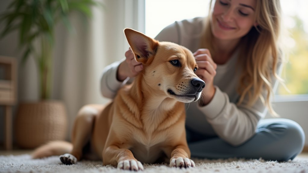 dog repeatedly scratching ears