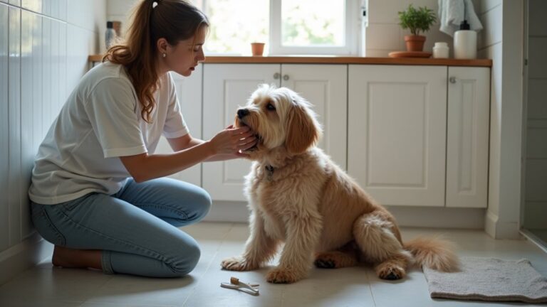 dog smells medical hygiene