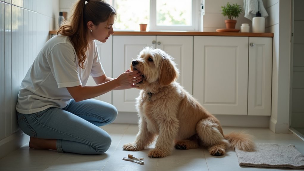 dog smells medical hygiene