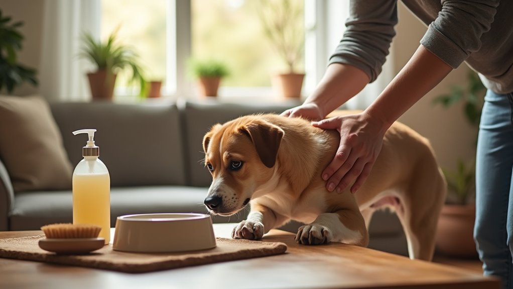 dry flaky canine skin