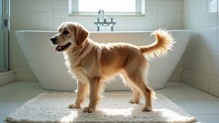 normal post bath canine shaking